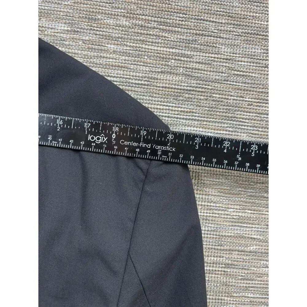 Lands' End Wool Blend Blazer Suit Coat Jacket Mens 44L Black Two Button Lined